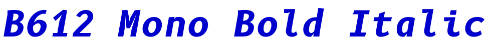 B612 Mono Bold Italic フォント